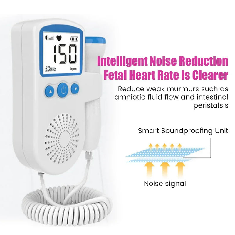 Monitor de frequência cardíaca portátil - Escute seu Bebê